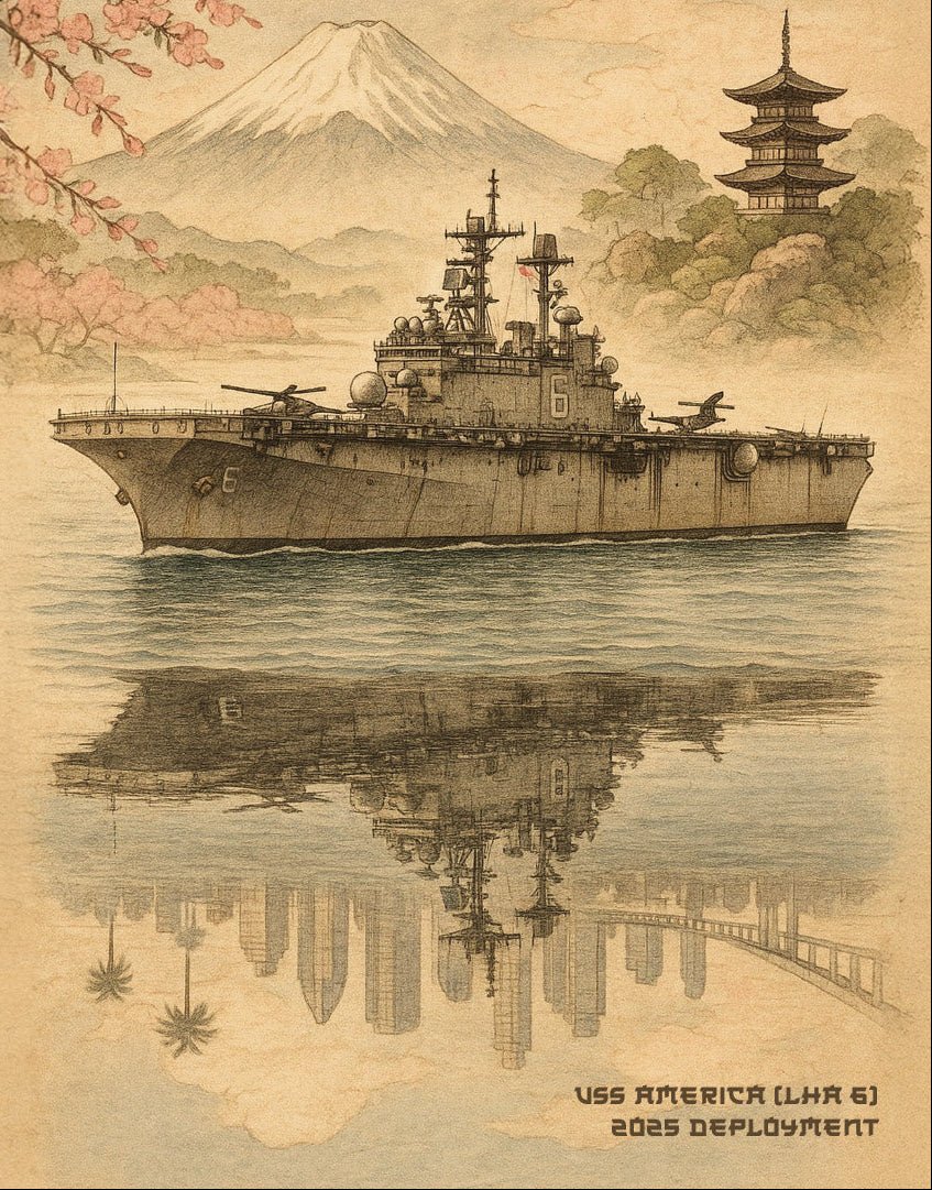 USS America (LHA 6) 2025 Deployment Cruisebook - Bluewater Publishing