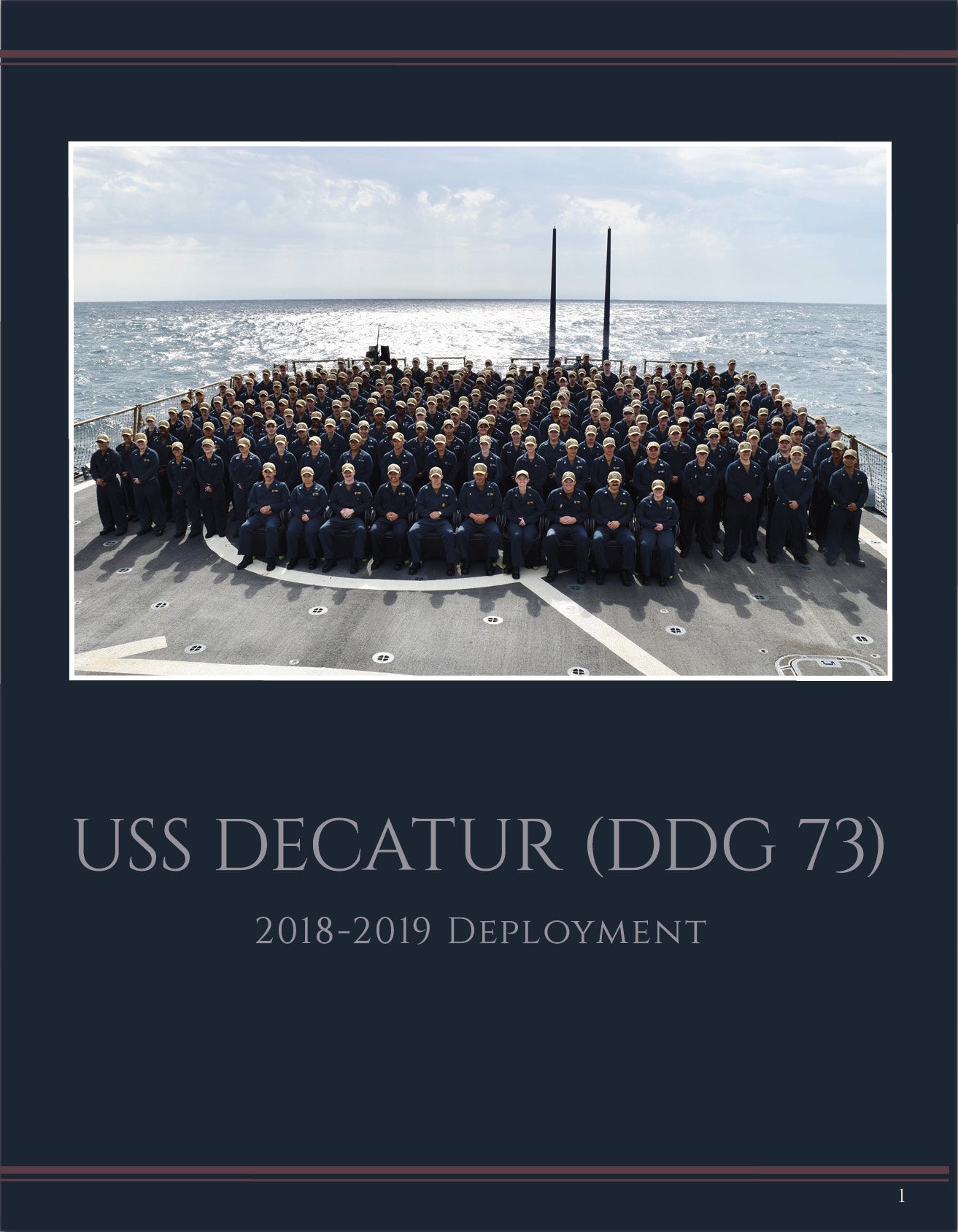 USS Decatur (DDG 73) 2018 - 2019 Deployment Cruisebook - Bluewater Publishing