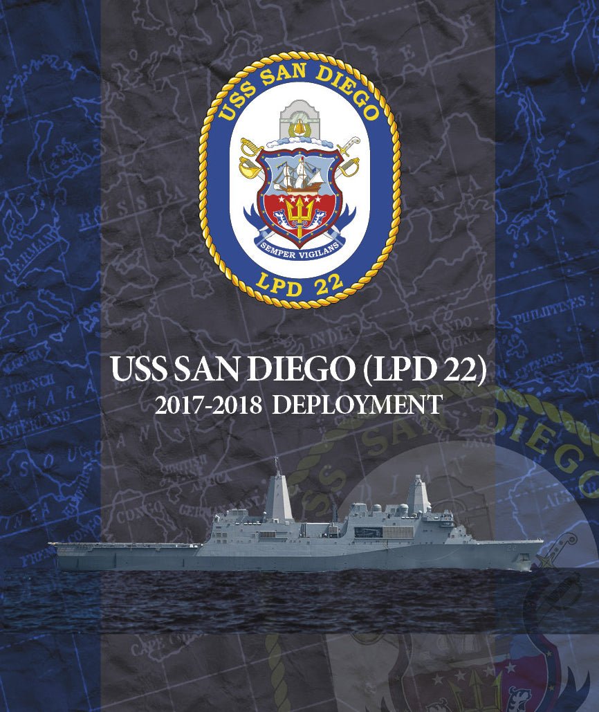 USS San Diego (LPD 22) 2017 - 2018 Deployment Cruisebook - Bluewater Publishing