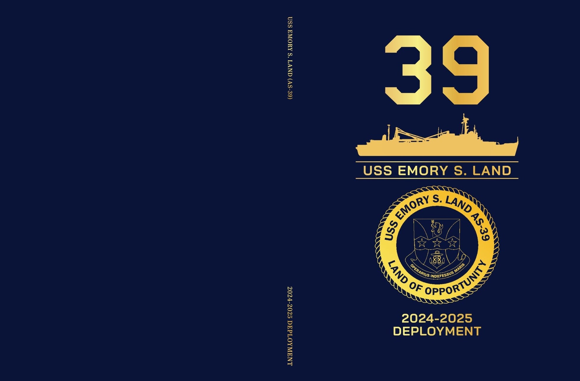 USS Emory S. Land (AS - 39) 2024 - 2025 Deployment Cruisebook - Bluewater Publishing