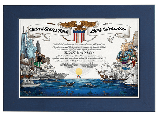Certificate Frame - Navy Blue 1.25" - Bluewater Publishing
