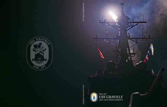 USS Gravely (DDG 107) 2023 - 2024 Deployment Cruisebook - Bluewater Publishing