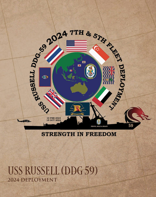 USS Russell (DDG 59) 2024 Deployment Cruisebook - Bluewater Publishing