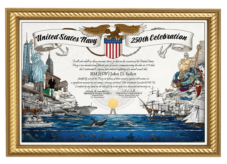 Certificate Frame - Gold 0.75" - Bluewater Publishing