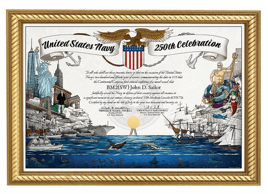 Certificate Frame - Gold 0.75" - Bluewater Publishing