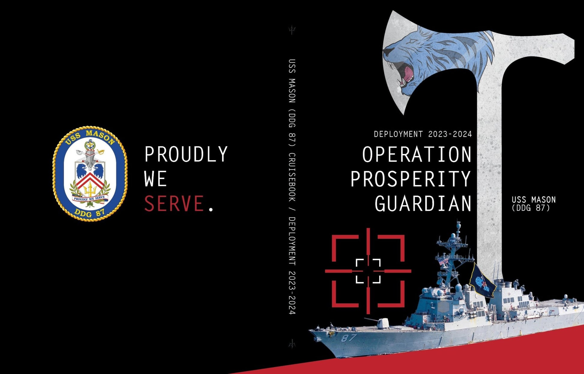 USS Mason (DDG 87) 2023 - 2024 Deployment Cruisebook - Bluewater Publishing