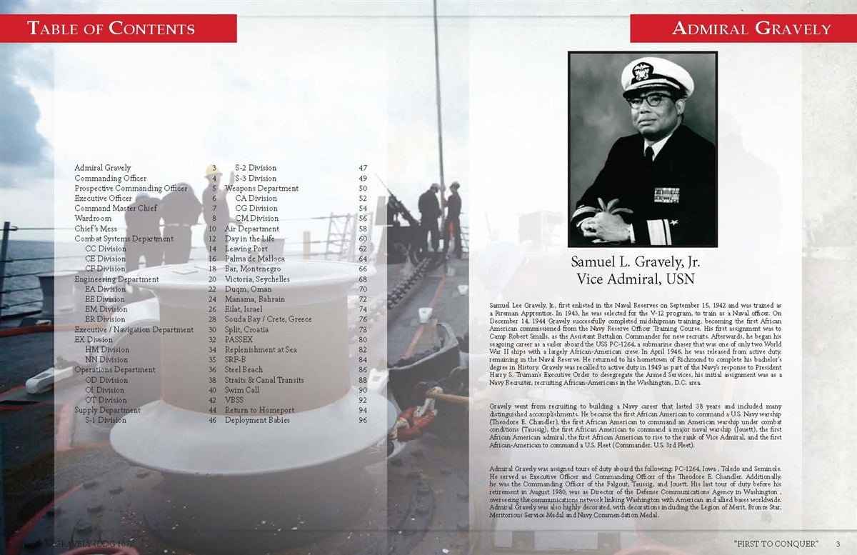 USS Gravely (DDG 107) 2015 - 2016 Deployment Cruisebook - Bluewater Publishing