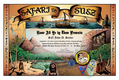 USS Abraham Lincoln 2019 - 20 Achievement Certificates - $12.00 Each - Bluewater Publishing