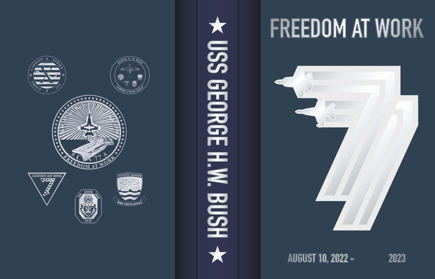 USS George H.W. Bush (CVN 77) 2022 - 2023 Deployment Cruisebook - Bluewater Publishing