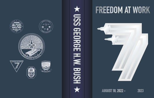 USS George H.W. Bush (CVN 77) 2022 - 2023 Deployment Cruisebook - Bluewater Publishing