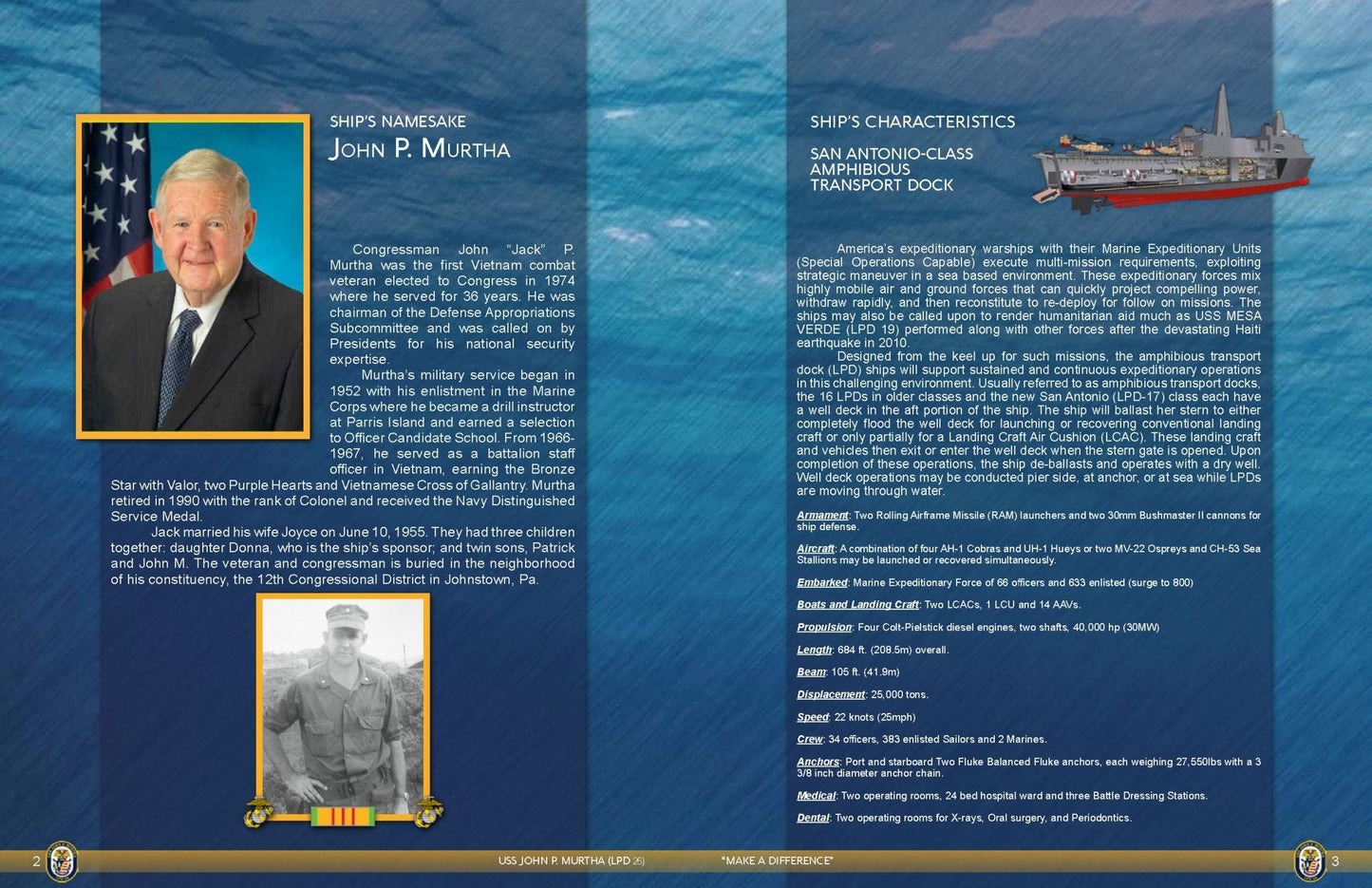 USS John P. Murtha (LPD 26) 2019 Maiden Deployment Cruisebook - Bluewater Publishing