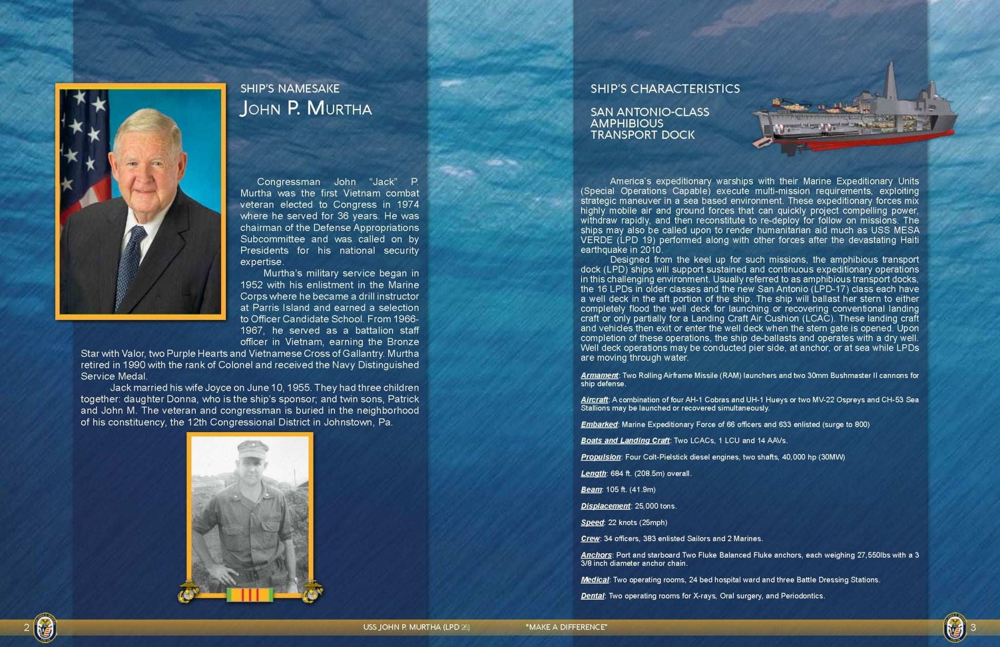 USS John P. Murtha (LPD 26) 2019 Maiden Deployment Cruisebook - Bluewater Publishing