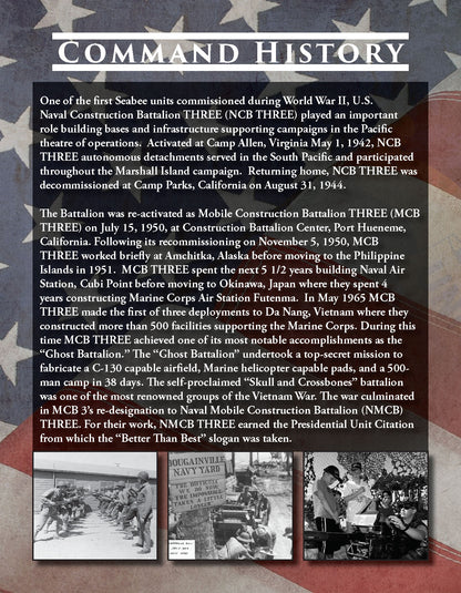 Naval Mobile Construction Battalion Three (NMCB 3) 2018 - 19 Deployment Cruisebook - Bluewater Publishing