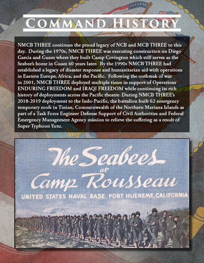 Naval Mobile Construction Battalion Three (NMCB 3) 2018 - 19 Deployment Cruisebook - Bluewater Publishing