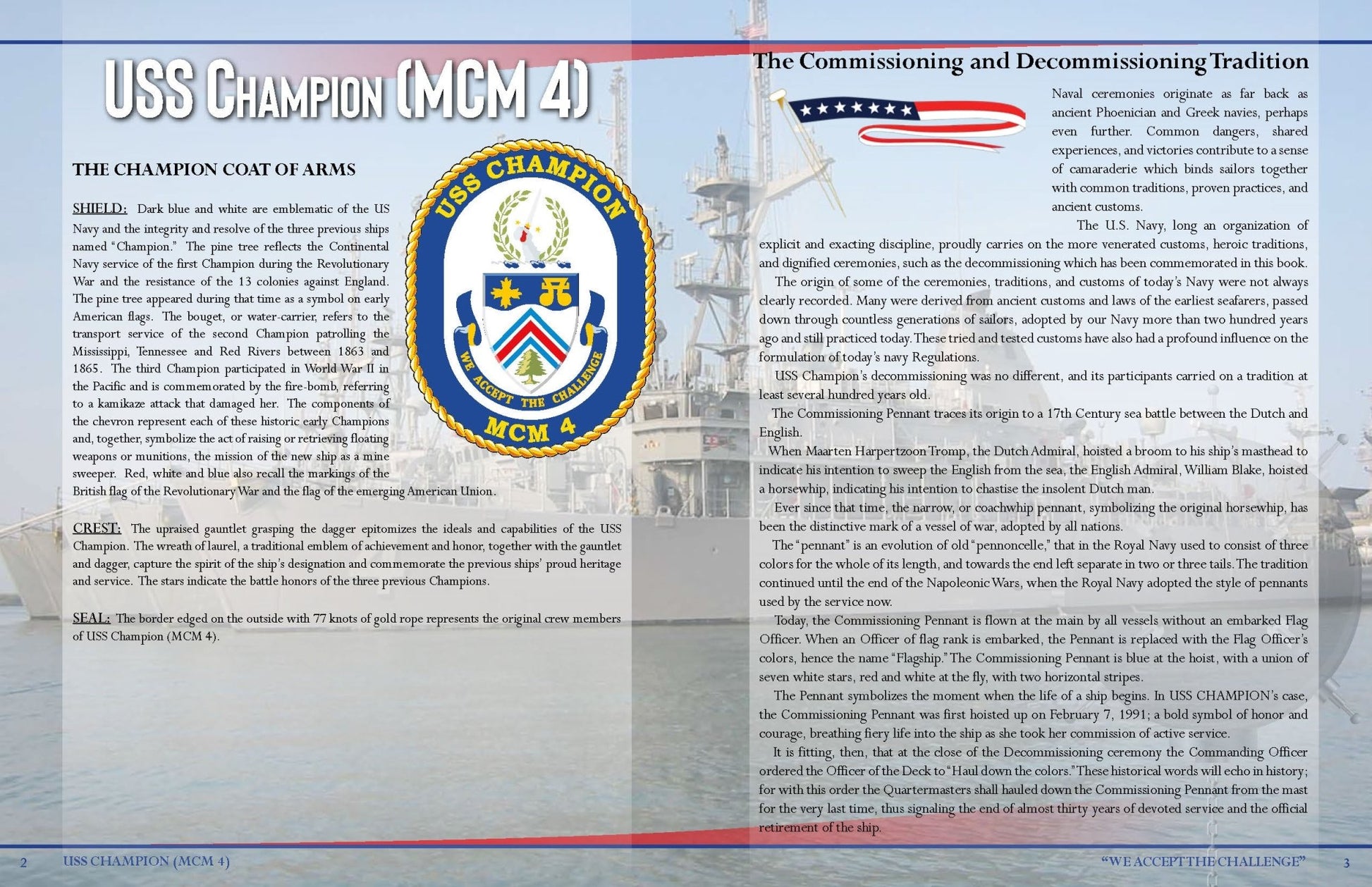 USS Champion (MCM 4) Decommissioning Cruisebook 2020 - Bluewater Publishing